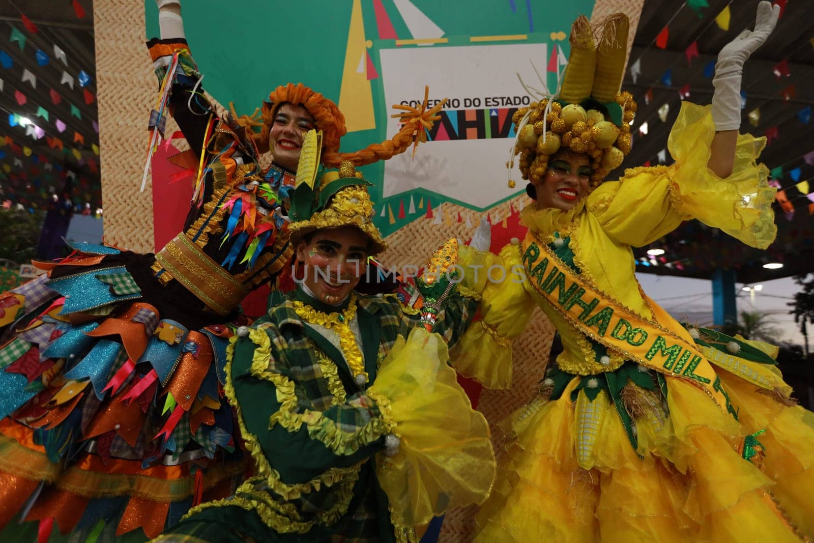 salvador, bahia, brazil - may 28, 2024: June gang performs during the celebration of the Sao Joao festivities, in the city of Salvador.
