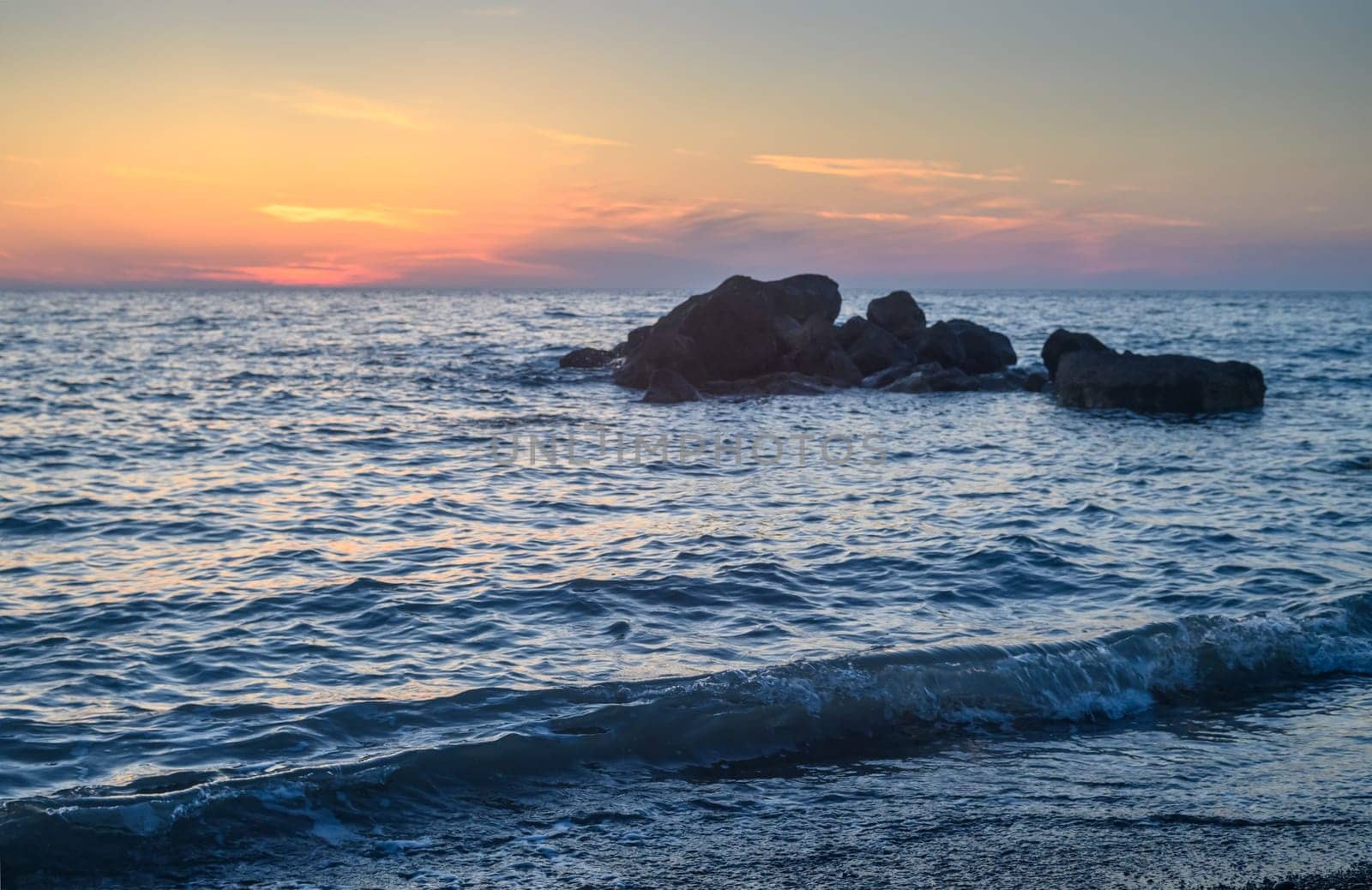 Sunset On a Rocky Beach 2