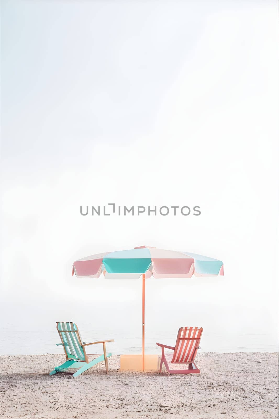 Coastal Retreat: Relaxing on Wooden Beach Chairs by Petrichor