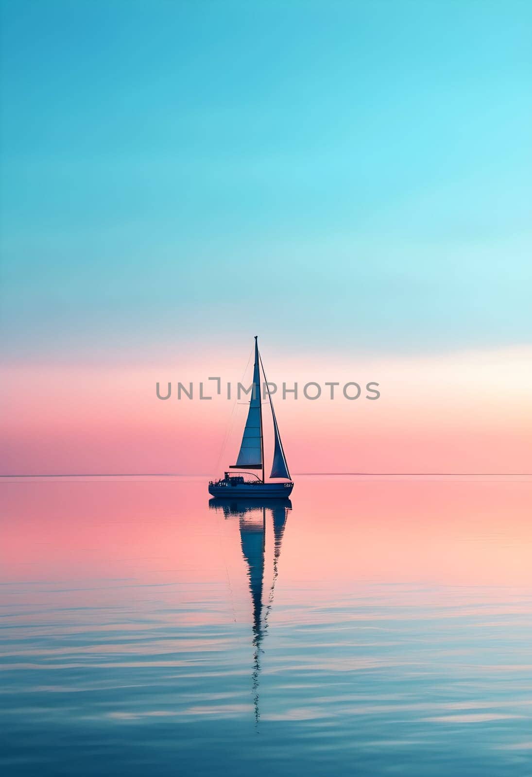 Sunset Sailing on a Tranquil Sea