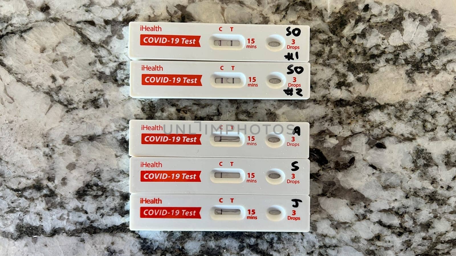 Negative COVID-19 Test Results on Marble Countertop by arinahabich