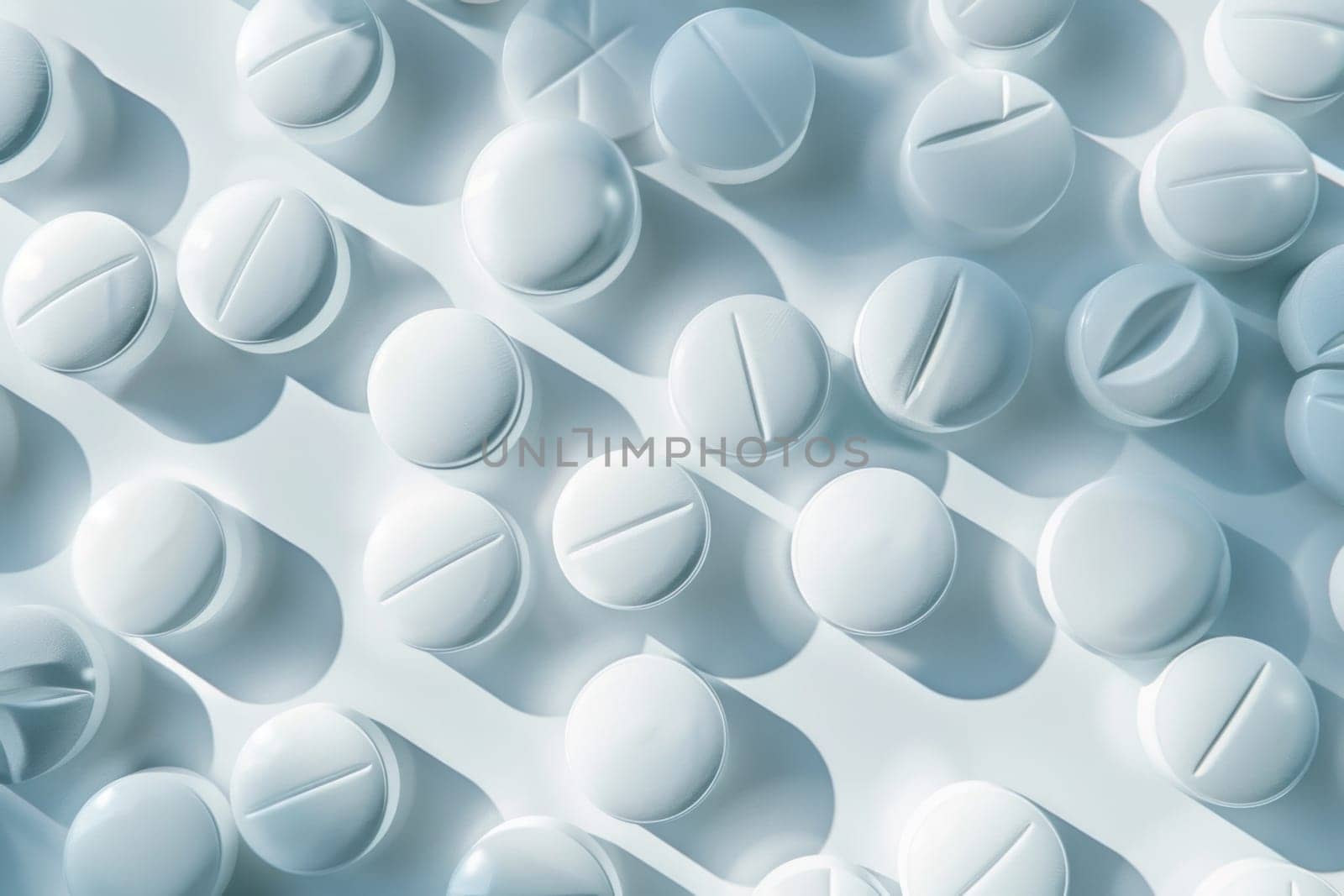 Group of white pills on table in sunlight medical, health, pharmaceutical, medicine, care, treatment, pharmacy, nutrition, wellness, vitamins