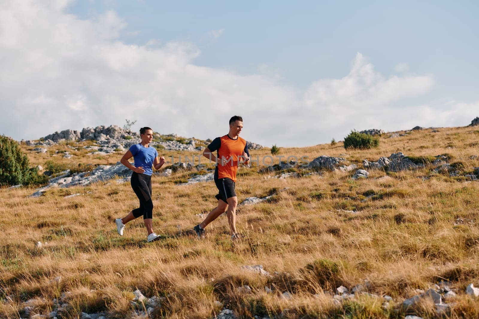 Mountain Bliss: Capturing the Joy of Morning Trail Running by dotshock