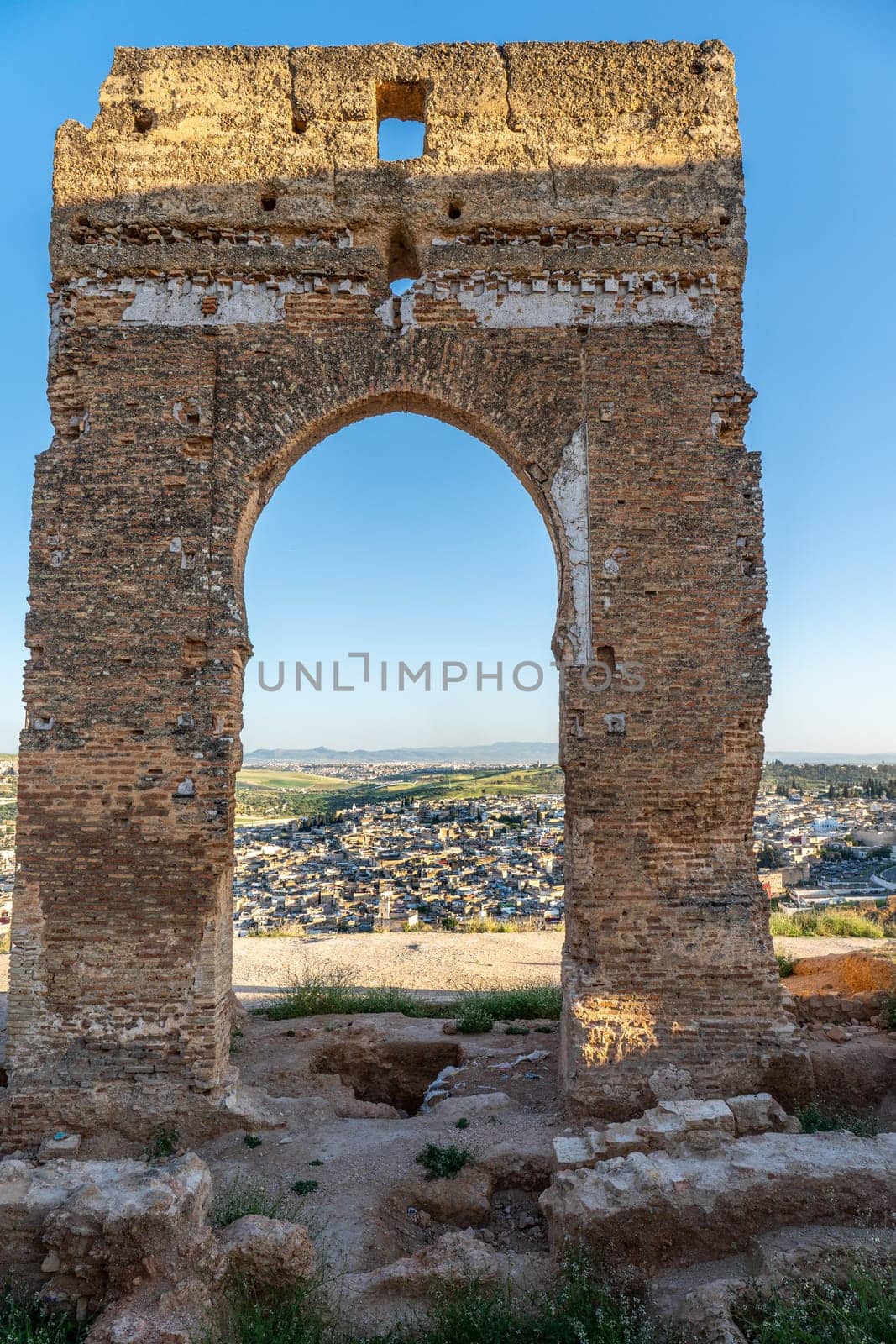 View of Fez Medina Through Marinid Necropolis Arch by LopezPastor