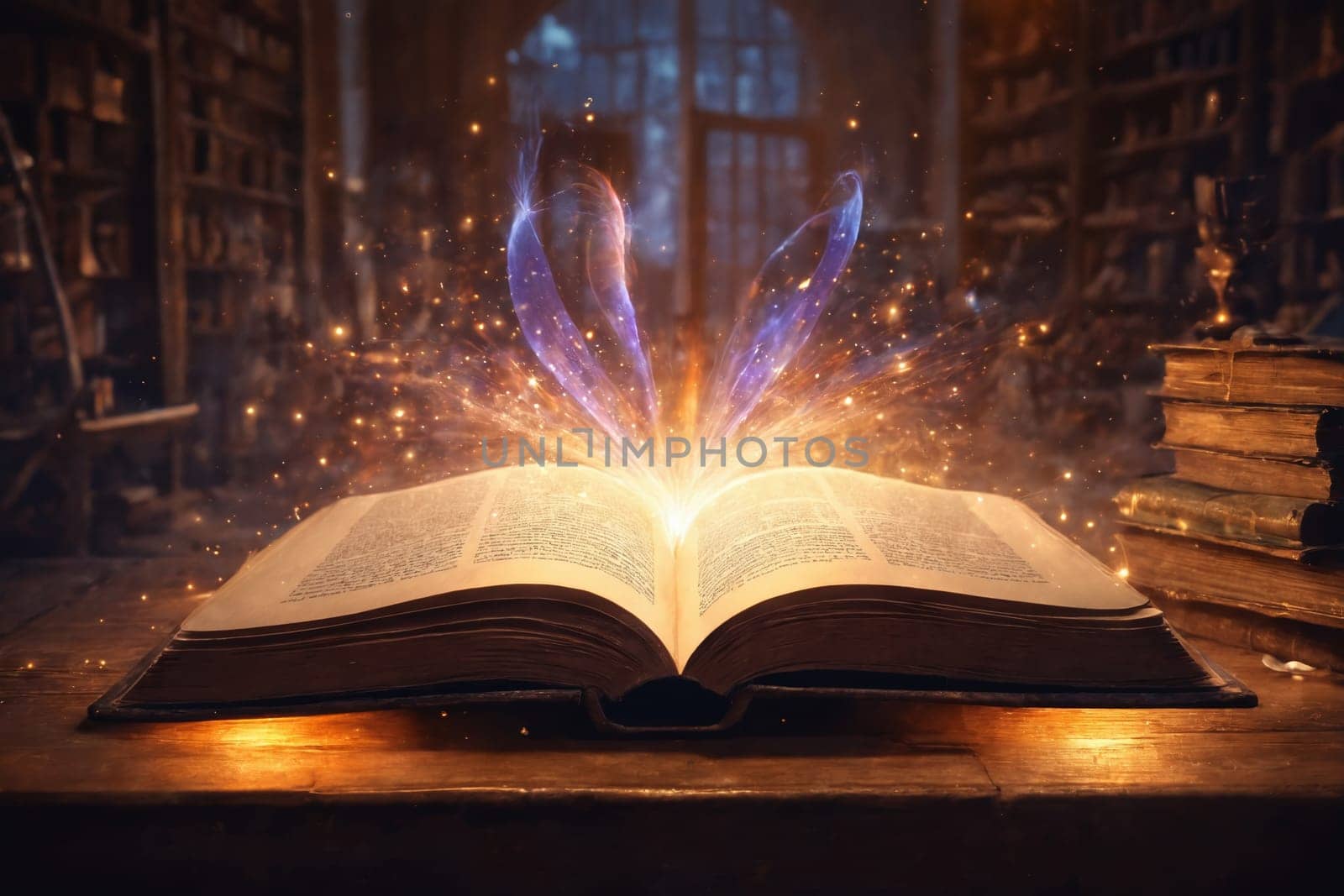 A book with flames bursting from its pages creates an enticing image, perfect for magical adventures or mystery novel promotions.