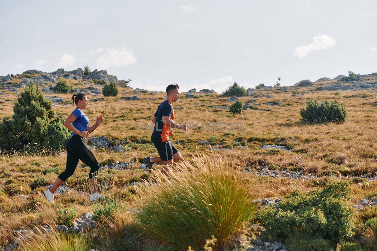 Mountain Bliss: Capturing the Joy of Morning Trail Running by dotshock