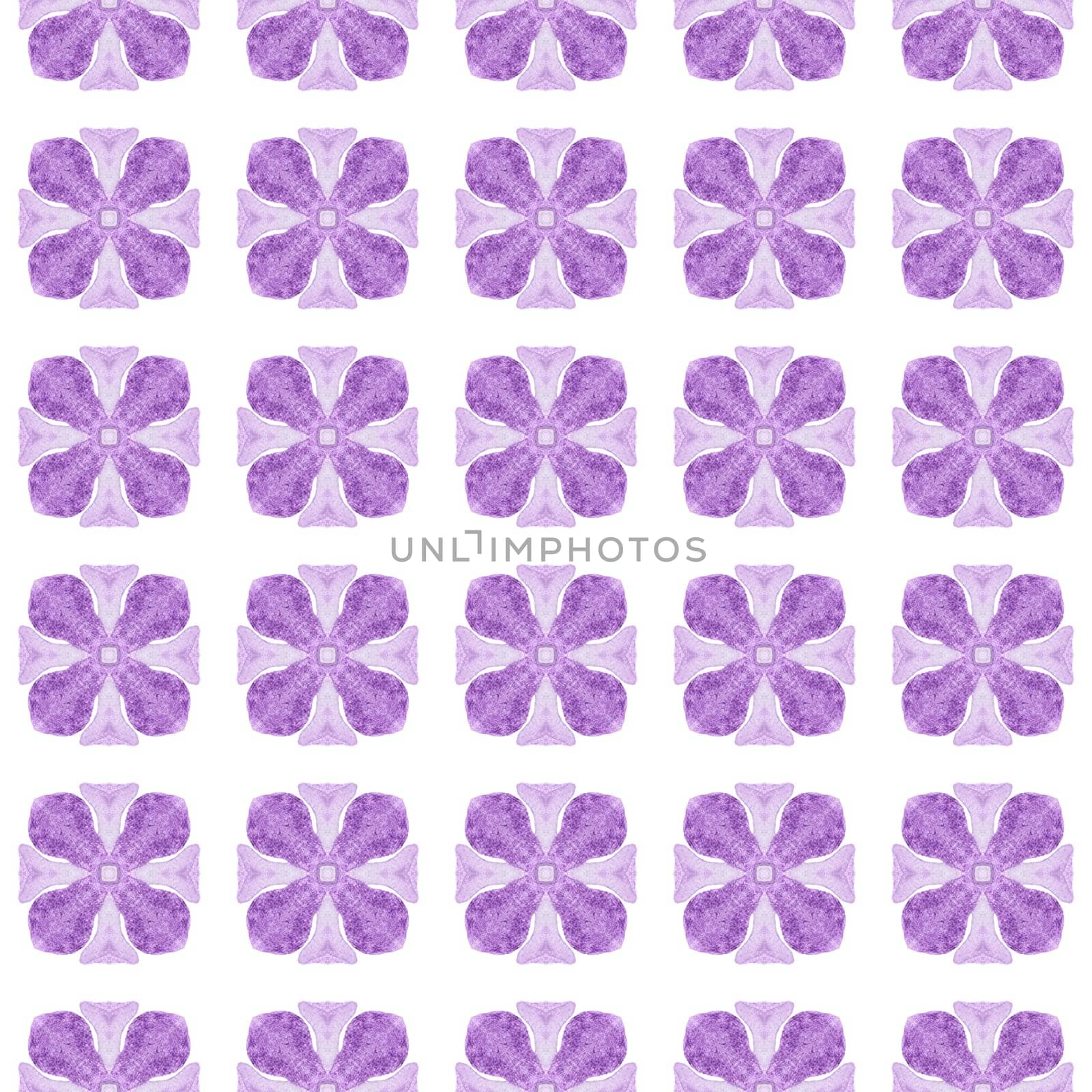 Textile ready Actual print, swimwear fabric, wallpaper, wrapping. Purple eminent boho chic summer design. Tropical seamless pattern. Hand drawn tropical seamless border.