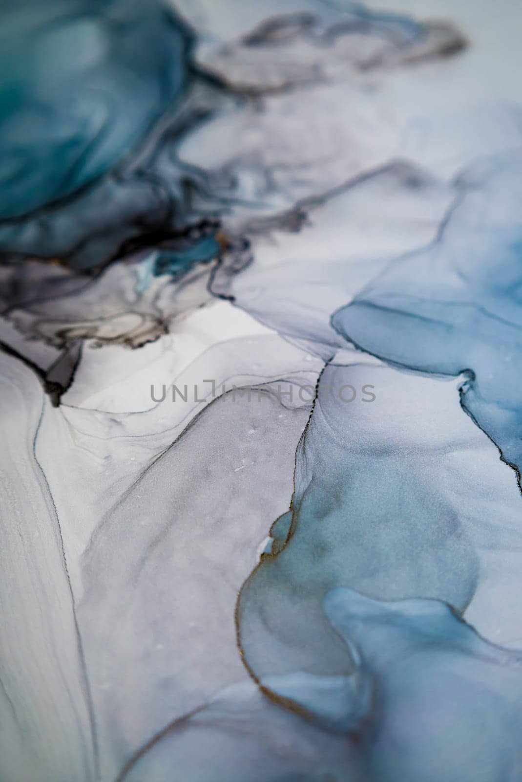 Part of original alcohol ink painting. Modern art. Abstract colorful background, wallpaper. Marble texture. Fluid Art for modern banners, ethereal graphic design.