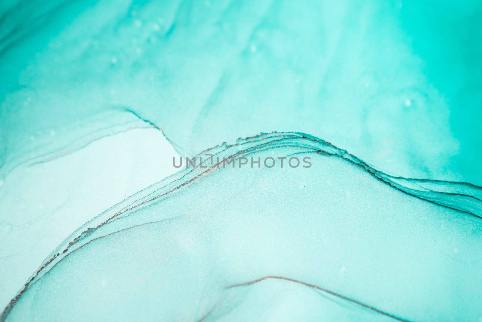 Ink, paint, abstract. Closeup of the painting. Colorful abstract painting background. High quality details. Sky blue, green, ultramarine.