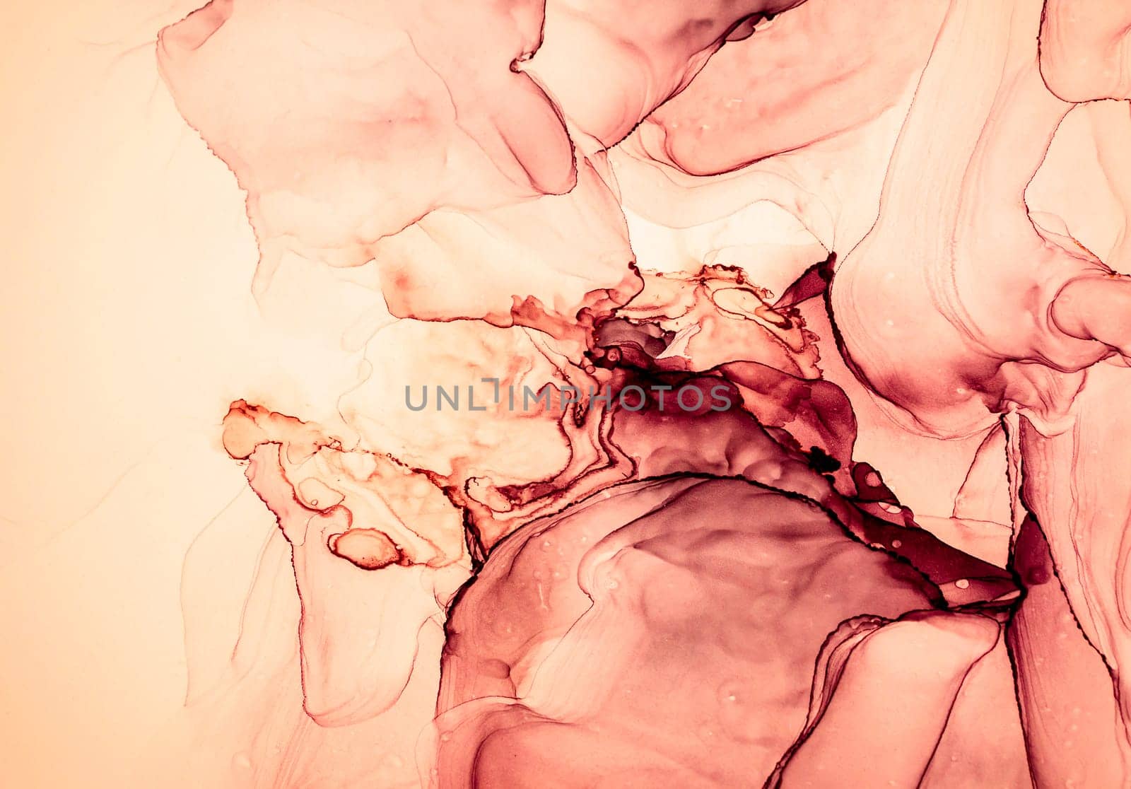 The picture is painted in alcohol ink. Abstraction will perfectly fit into a modern interior. Closeup of the painting. Colorful abstract painting background. Highly-textured paint.