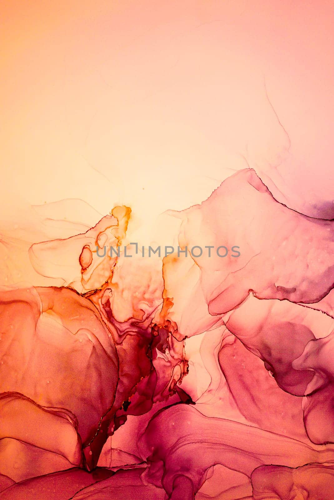The picture is painted in alcohol ink. Abstraction will perfectly fit into a modern interior. Closeup of the painting. Colorful abstract painting background. Highly-textured paint.