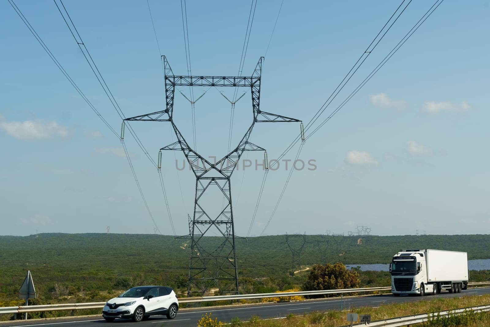 White Truck Driving Down Road Near Power Line by Sd28DimoN_1976