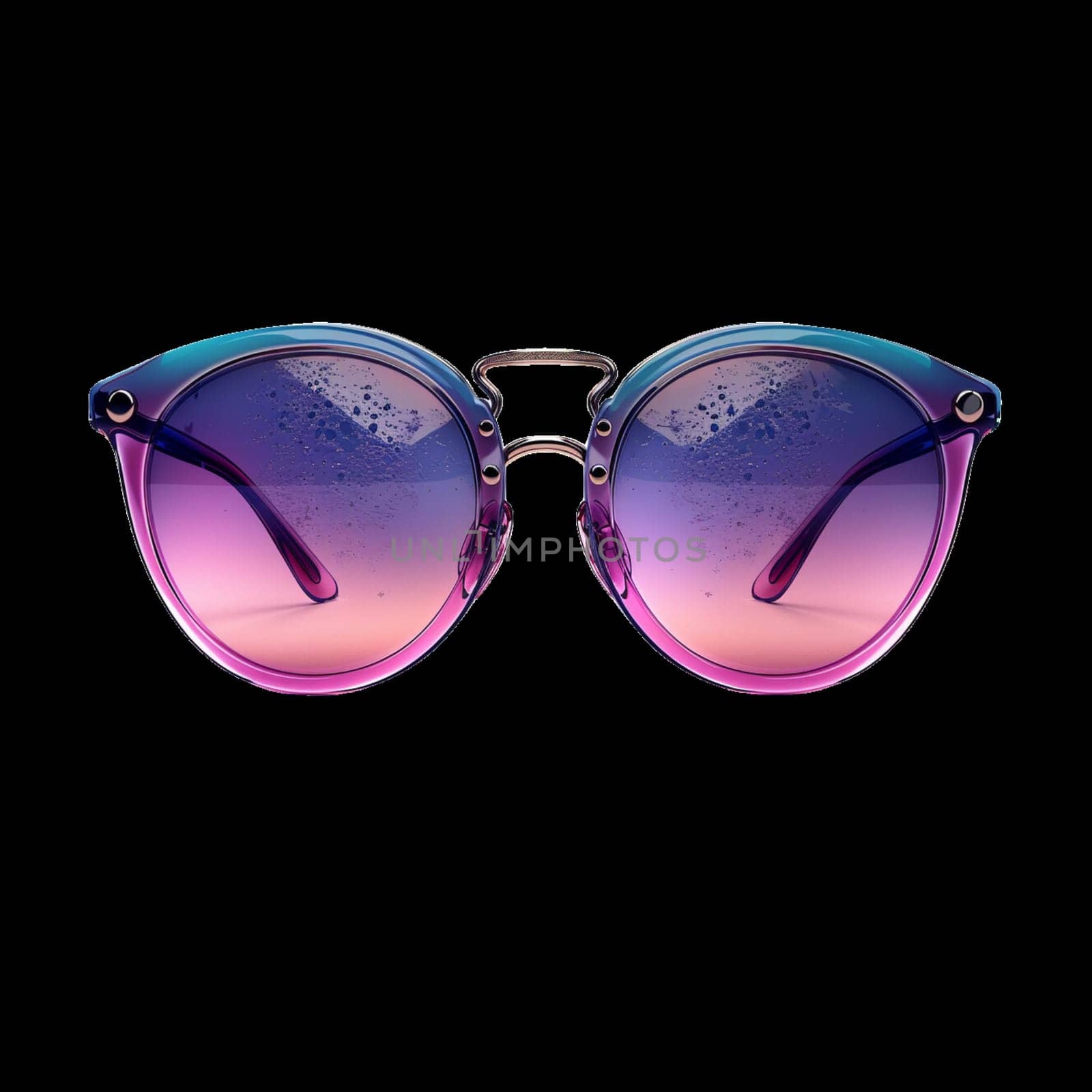 Sunglasses with Reflection of Tropical Paradise Beach on it, Png Mockup Isolated on Transparent Background by iliris