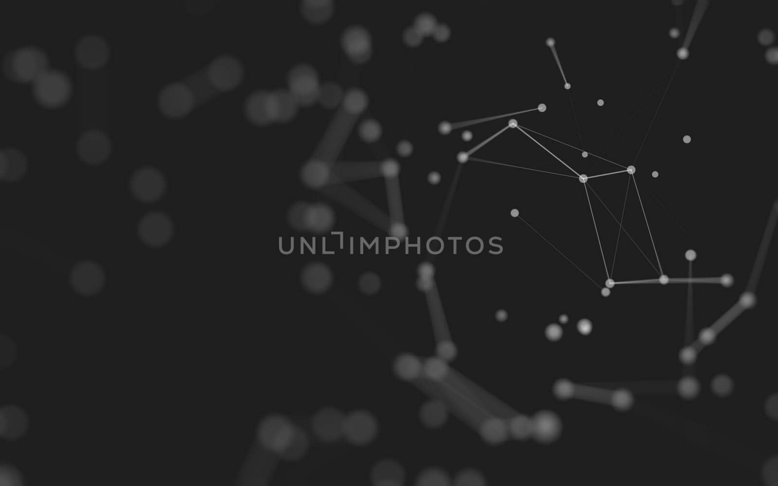 3d Abstract background. Molecules technology with polygonal shapes, connecting dots and lines. Connection structure. Big data visualization. 3d background. 