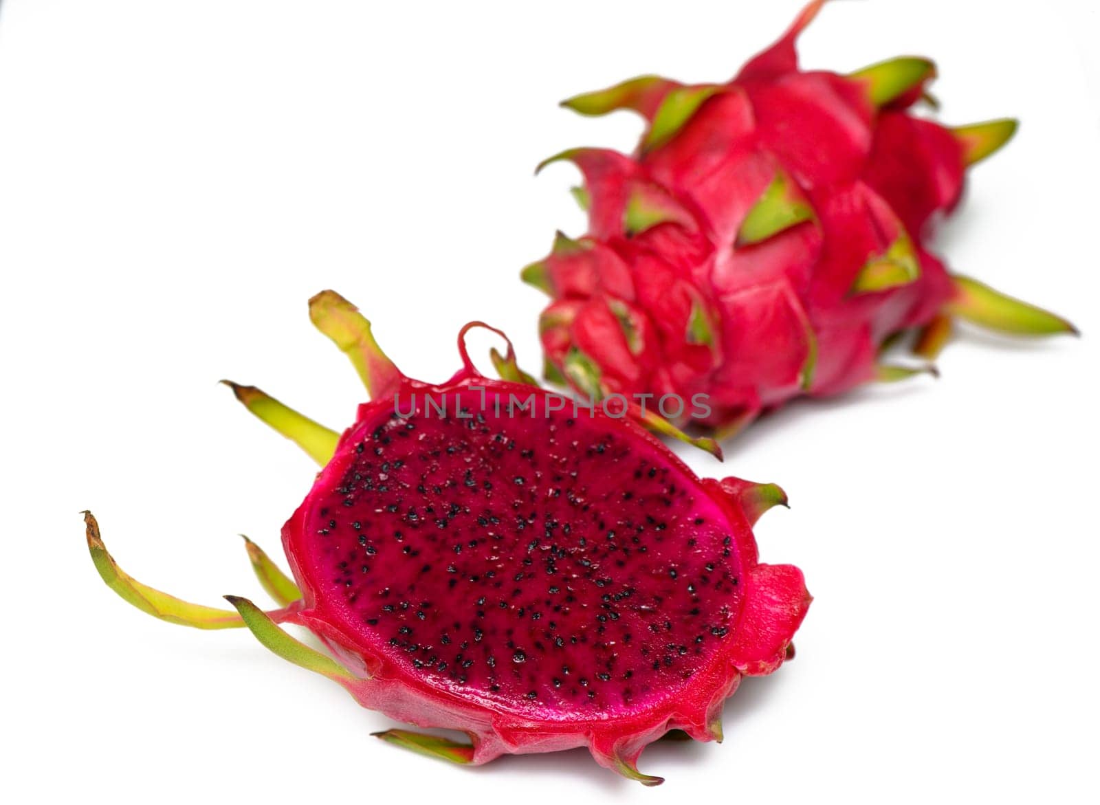 Dragon fruits isolated on white background