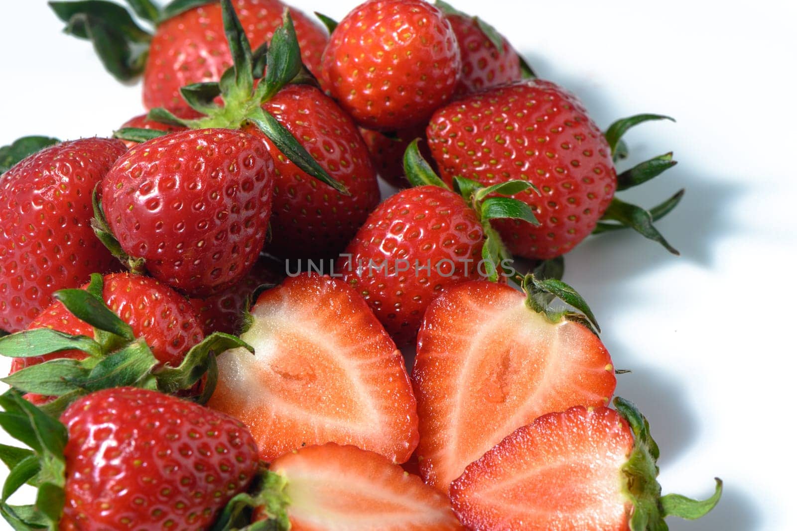 Full Frame of Texture, close up of strawberrys 1 by Mixa74