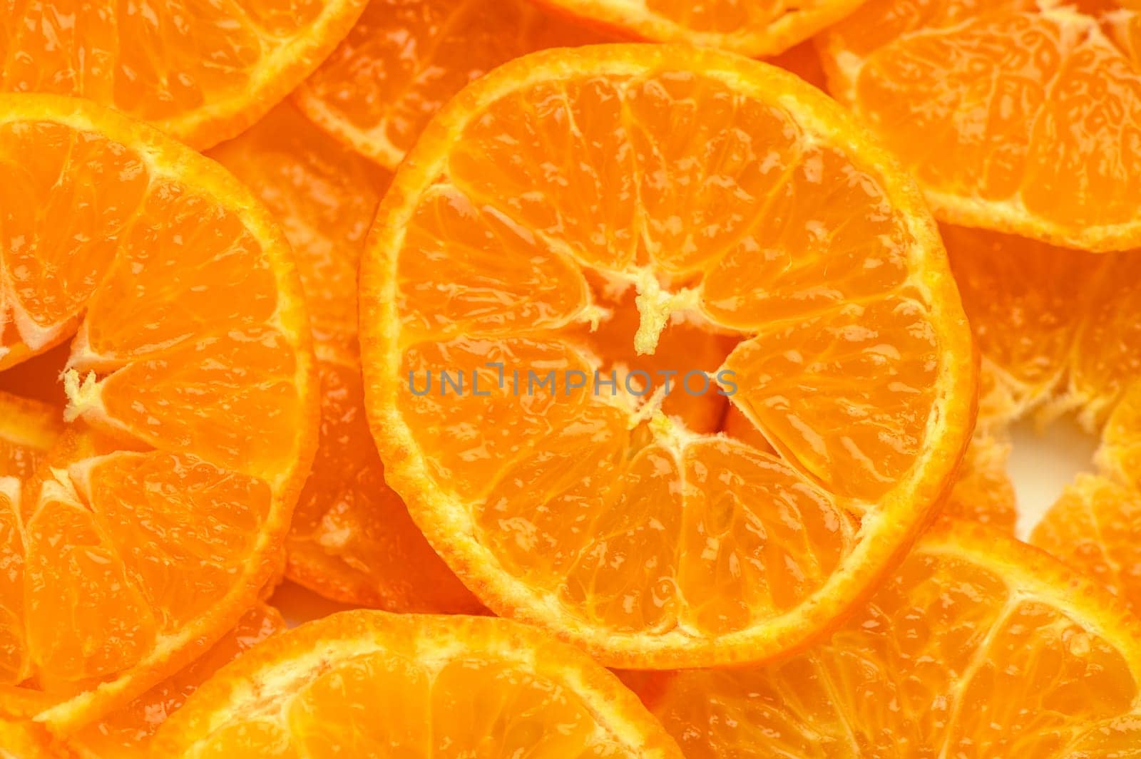 Texture of sweet tangerines as background by Mixa74