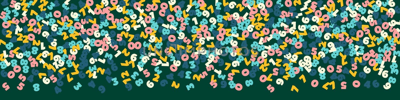 School notebook cover. Colorful childish floating letters of Latin alphabet. Foreign languages study concept. Back to school banner .