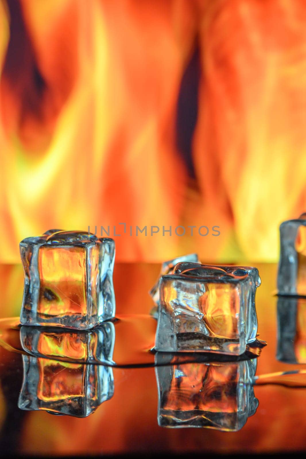 Block of Ice on Fire 5