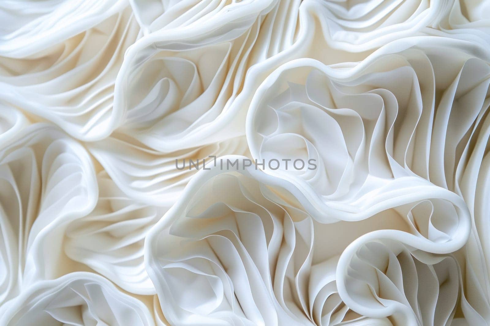 White ruffles on paper sheet for fashion and beauty design concept by Vichizh