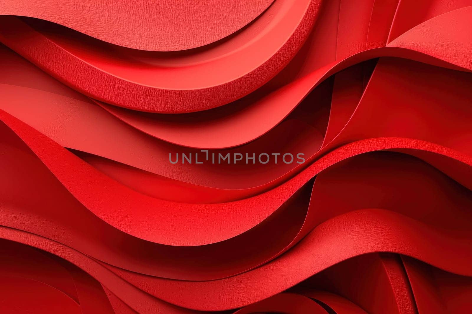 Red abstract background with wavy curvy shapes a vibrant design for creative projects and artistic displays