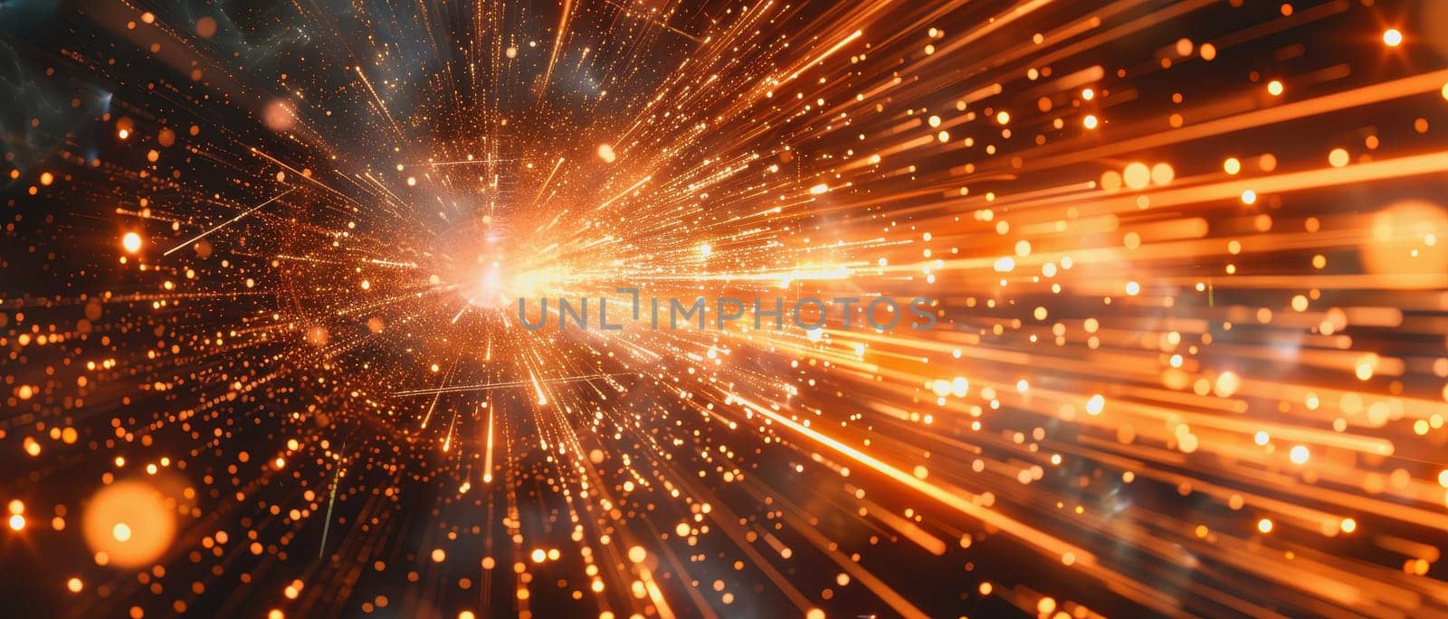 Digital dynamic bursts of light and data in space, showcasing futuristic technology and innovative visual effects by Manastrong