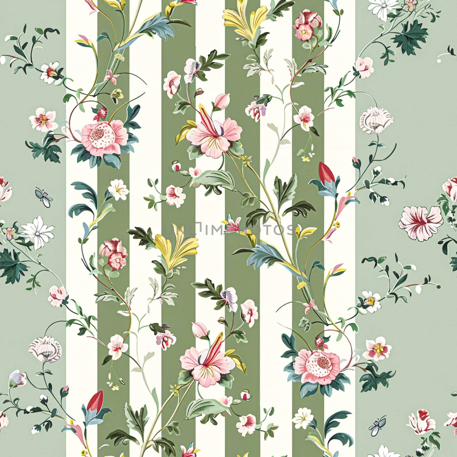 Seamless pattern, tileable floral holiday country cottage print, English countryside flowers theme for wallpaper, gift wrapping paper, scrapbook, fabric and product design inspiration