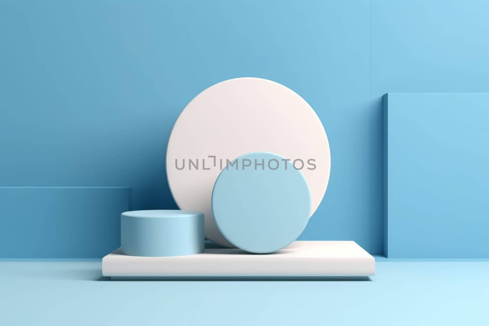 products display 3d background podium scene with shape geometric platform. background 3d rendering with podium. display to show cosmetic products. Generative AI by Oxdesign