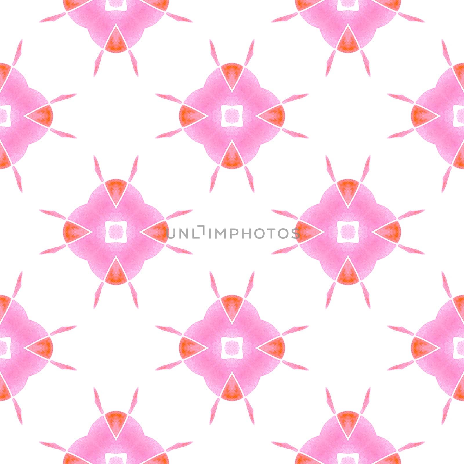 Textile ready bold print, swimwear fabric, wallpaper, wrapping. Orange overwhelming boho chic summer design. Striped hand drawn design. Repeating striped hand drawn border.