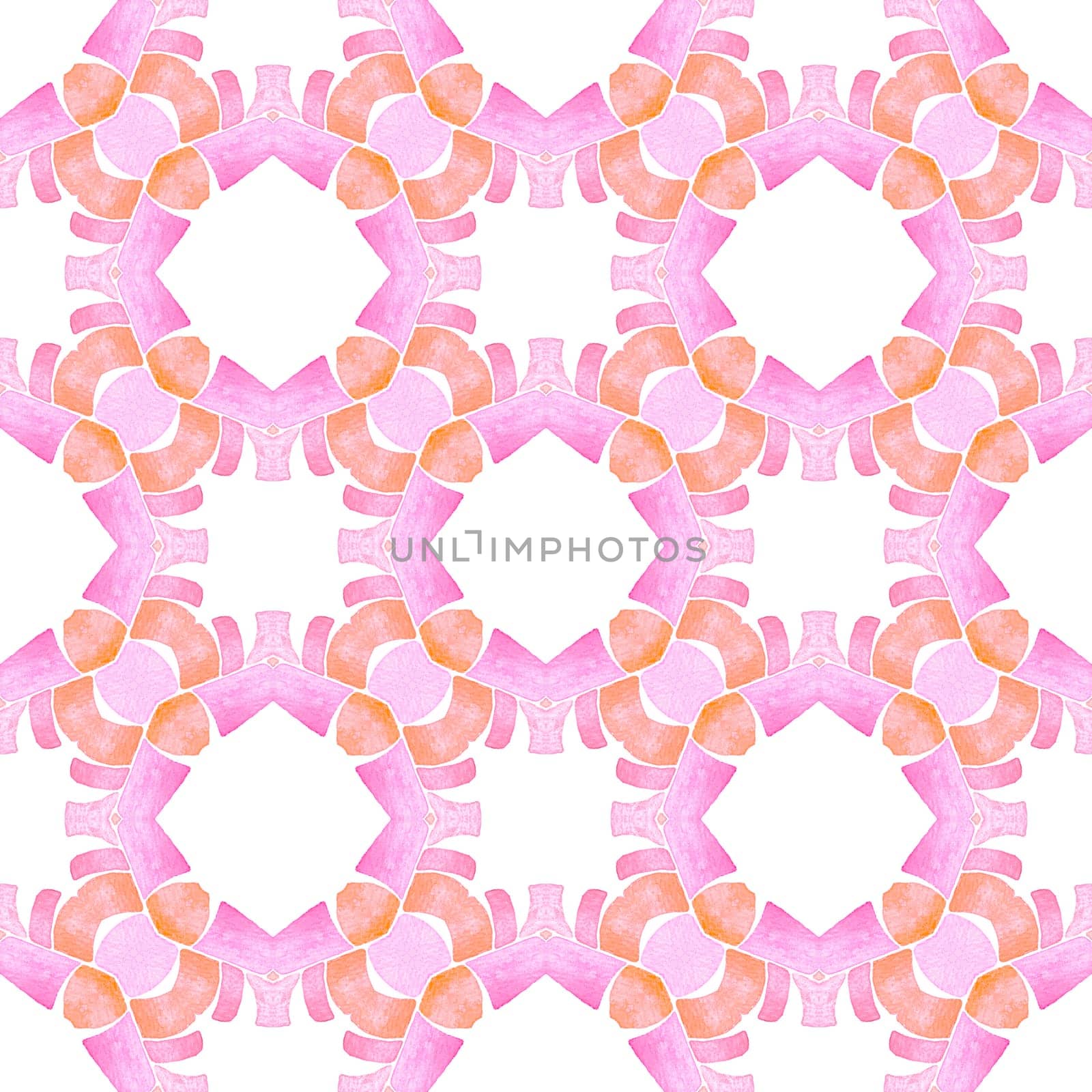 Textile ready terrific print, swimwear fabric, wallpaper, wrapping. Orange comely boho chic summer design. Arabesque hand drawn design. Oriental arabesque hand drawn border.