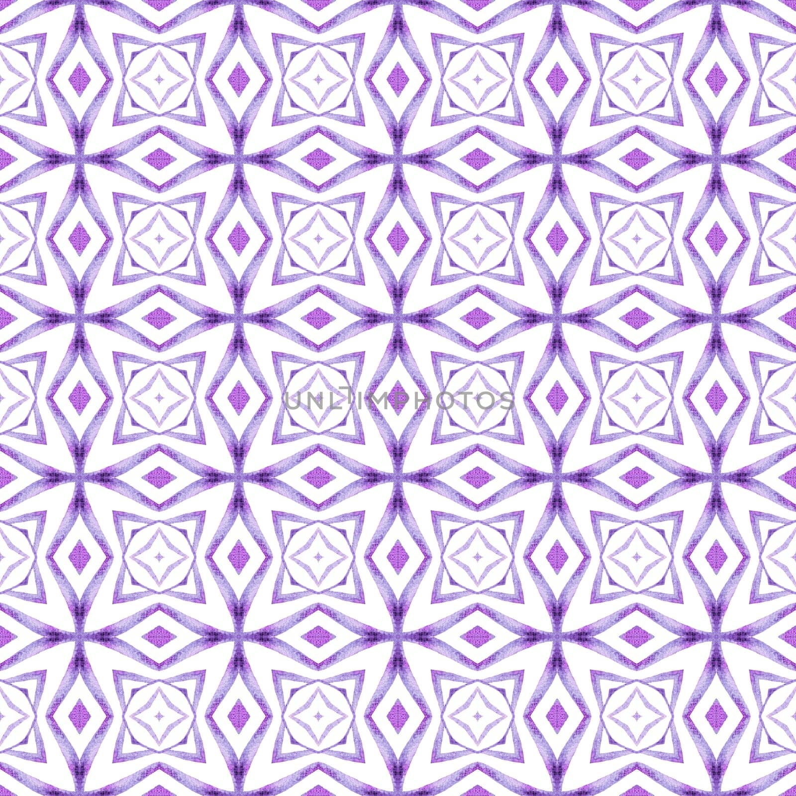 Green geometric chevron watercolor border. Purple uncommon boho chic summer design. Chevron watercolor pattern. Textile ready fair print, swimwear fabric, wallpaper, wrapping.