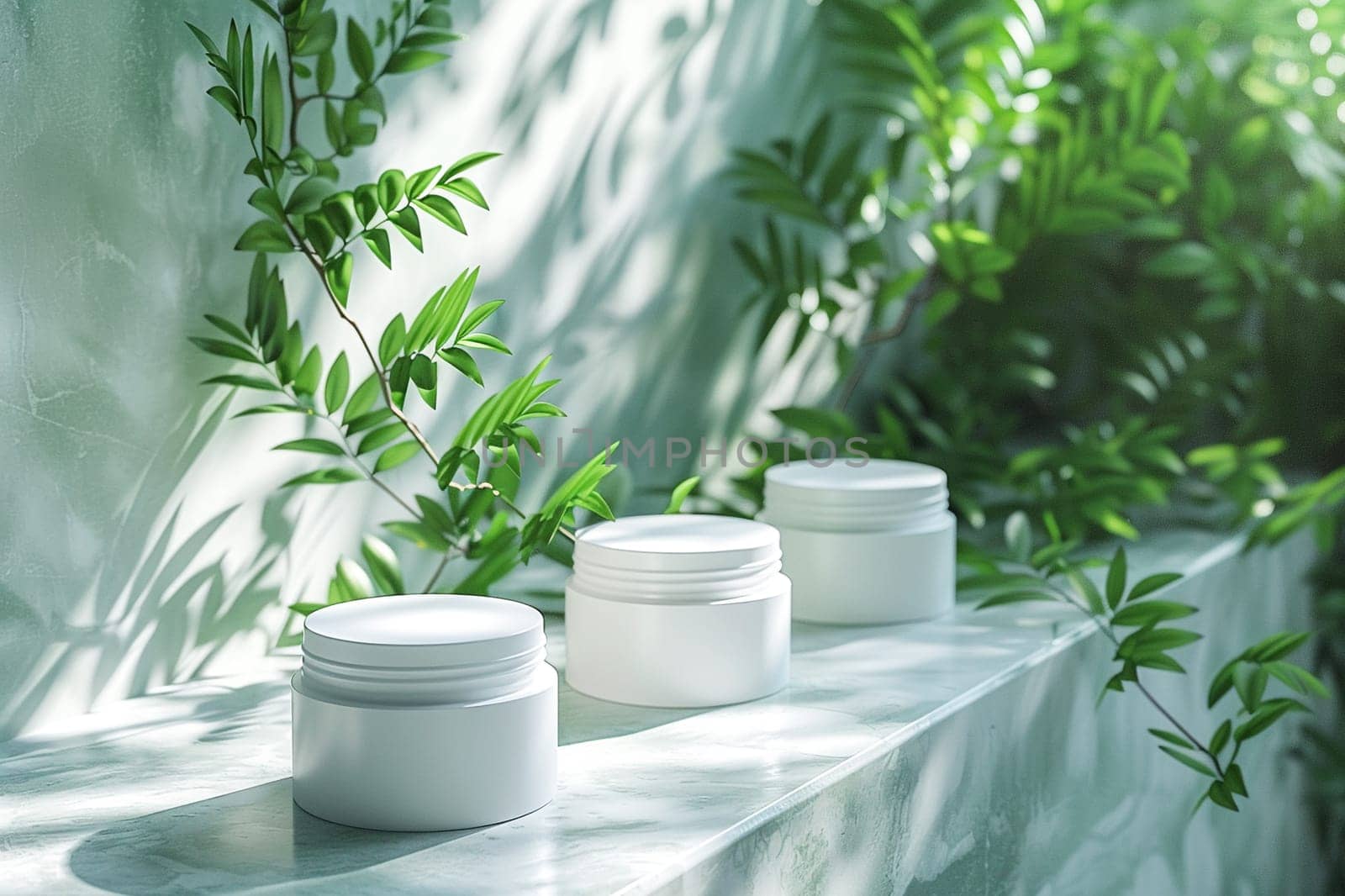 Collection of skincare elixirs neatly arranged on a pristine white table by Ciorba