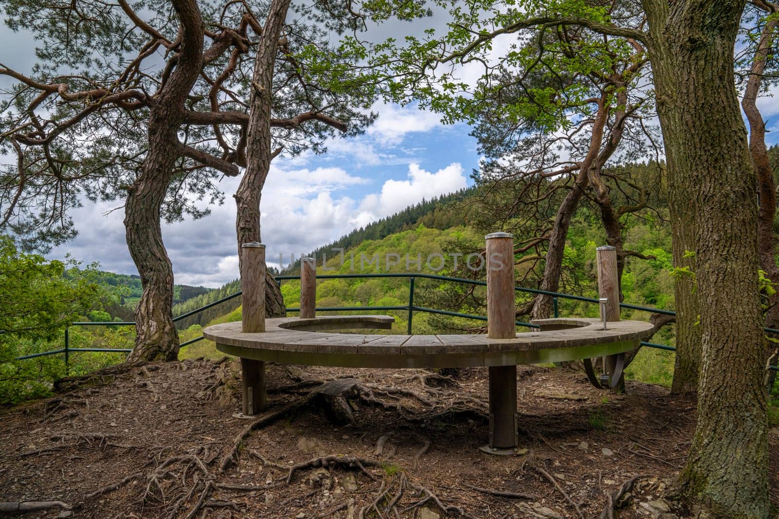 Panoramic landscape close to Monschau, Eifel, North Rhine Westphalia, Germany