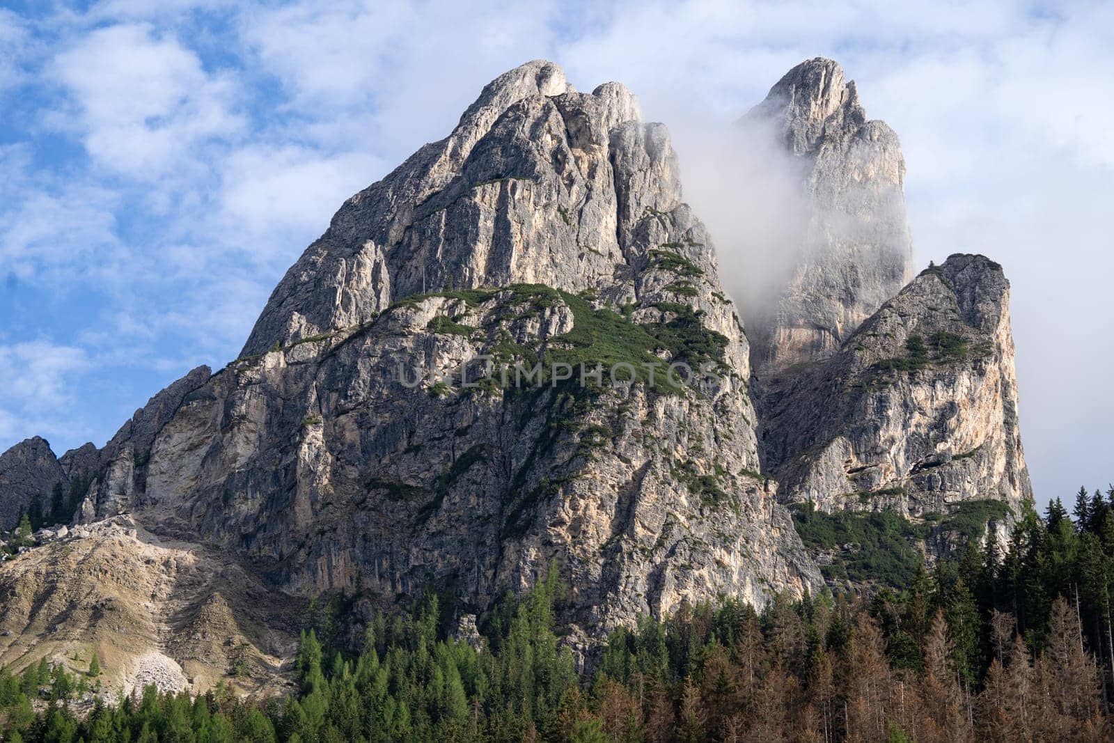 Panoramic image of landscape in South Tirol with famous Prags valley, Italy, Europe