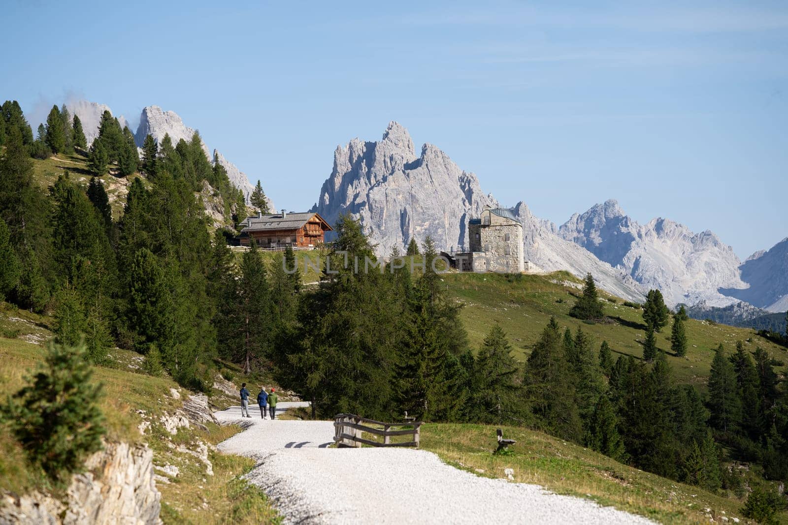 Panoramic image of landscape in South Tirol with famous Prags valley, Italy, Europe