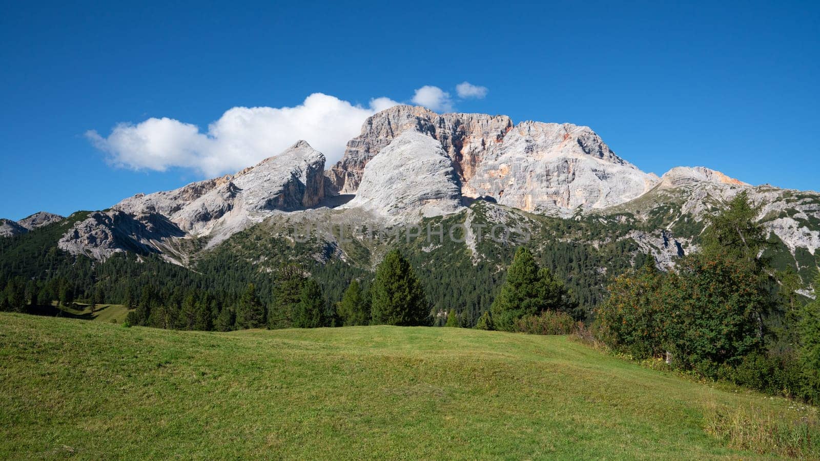 Panoramic image of landscape in South Tirol with famous Prags valley, Italy, Europe