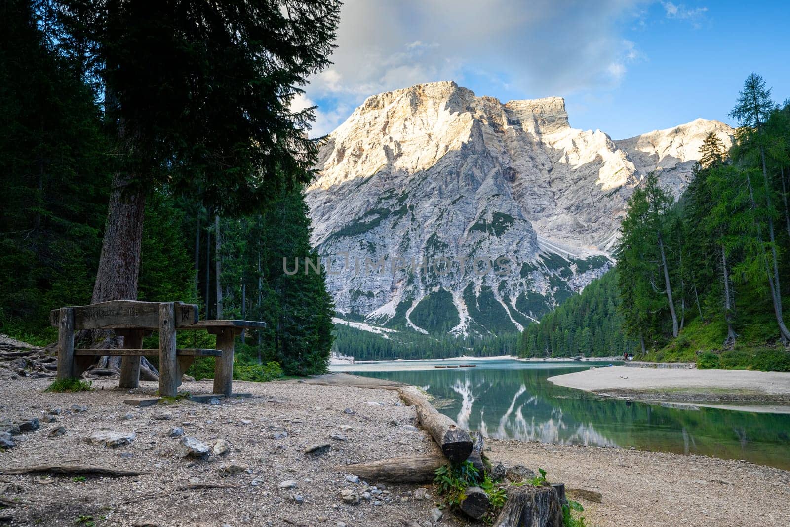 Panoramic image of landscape in South Tirol with famous Prags valley, Italy, Europe