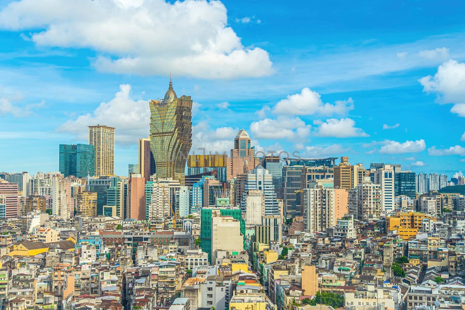 Beautiful cityscape of Macau downtown city skyline