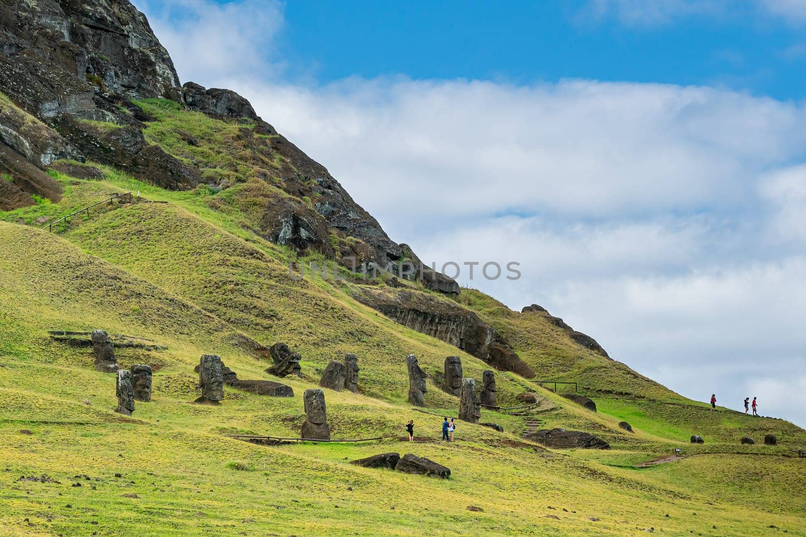 The ancient moai on Easter Island of Chile by f11photo