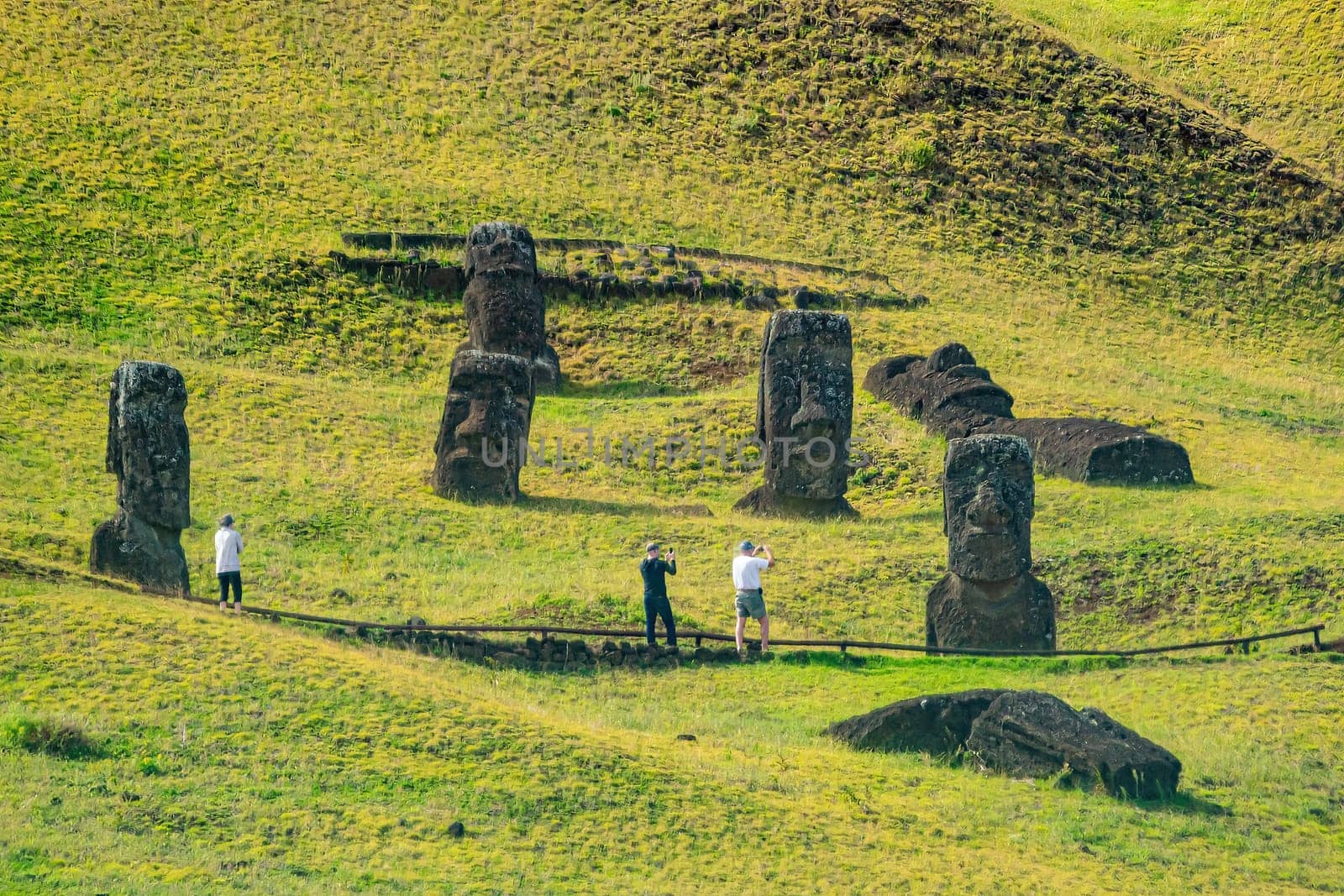 The ancient moai on Easter Island of Chile by f11photo