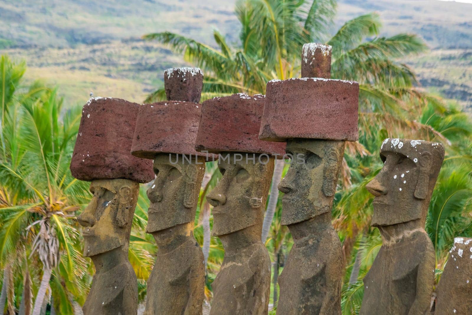 The ancient moai on Easter Island of Chile by f11photo