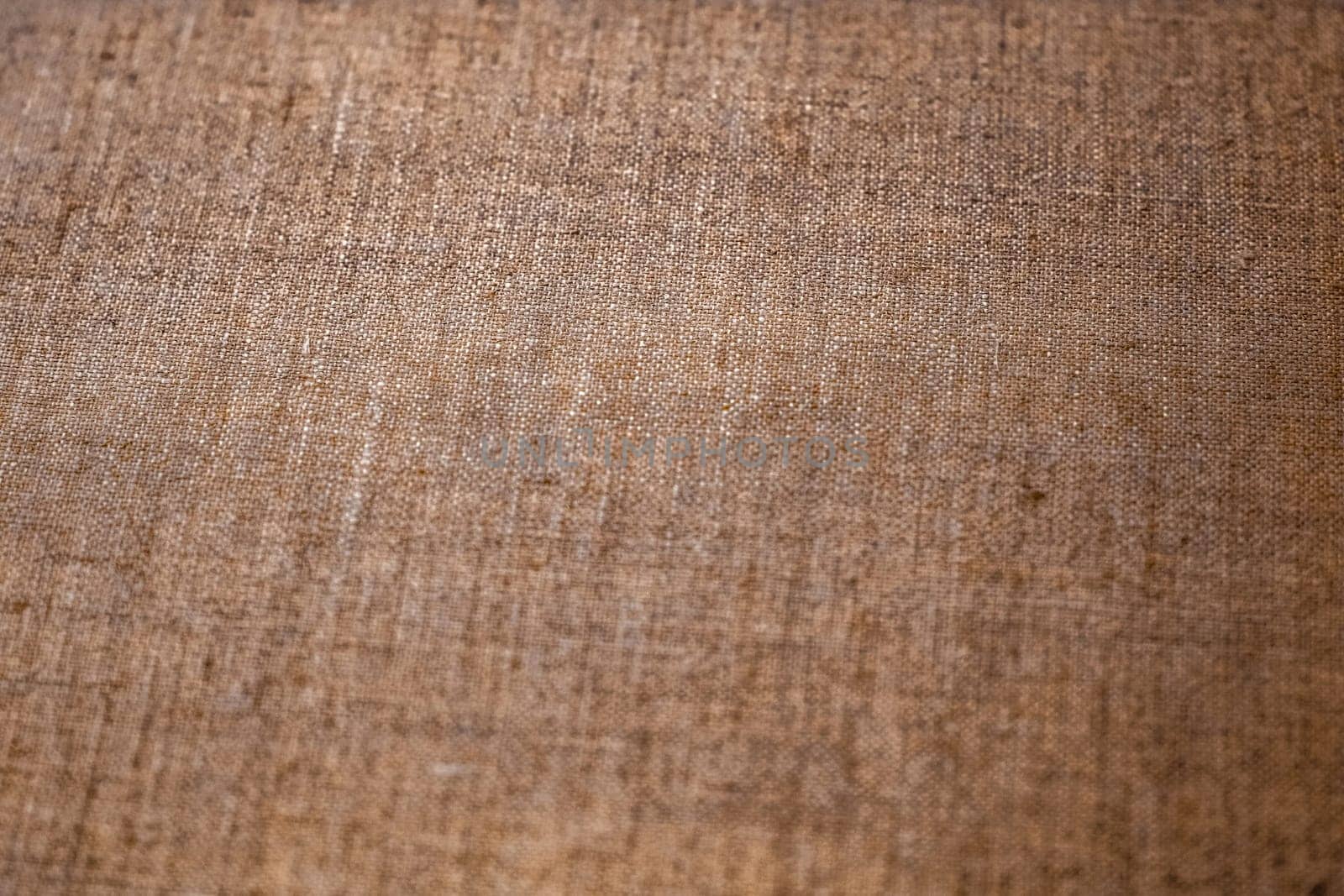 Textile material, natural surface and vintage decor texture concept - Decorative brown linen fabric textured background for interior, furniture design and art canvas backdrop