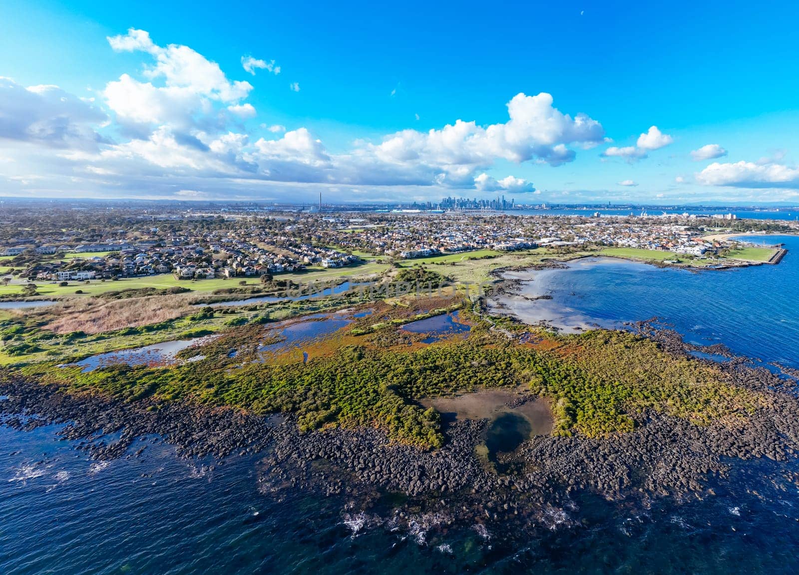 Jawbone Marine Sanctuary on a winter's day in Williamstown, Melbourne, Victoria, Australia