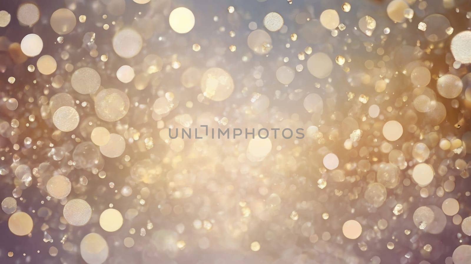 Blurred glitter effects background. Bright soft blue with hints of pearl color. Christmas background.