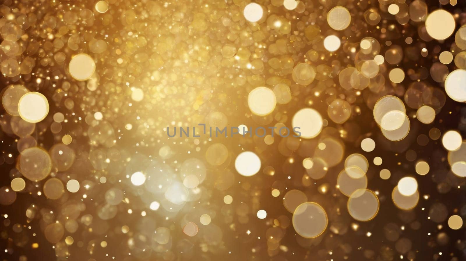 gold abstract background with bokeh defocused lights by Ekaterina34