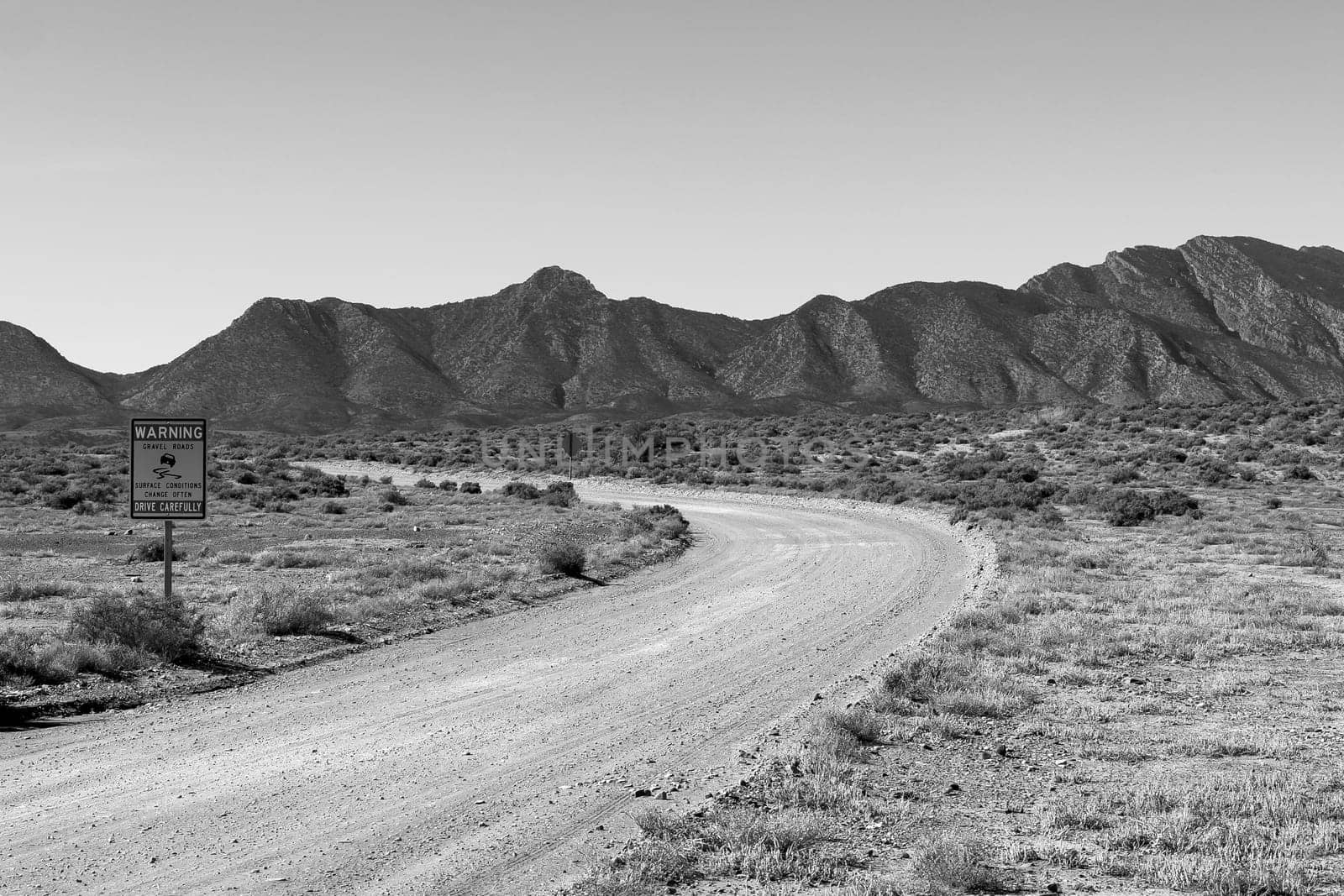 Distant mountains and road in Ikara Flinders Ranges South Australia