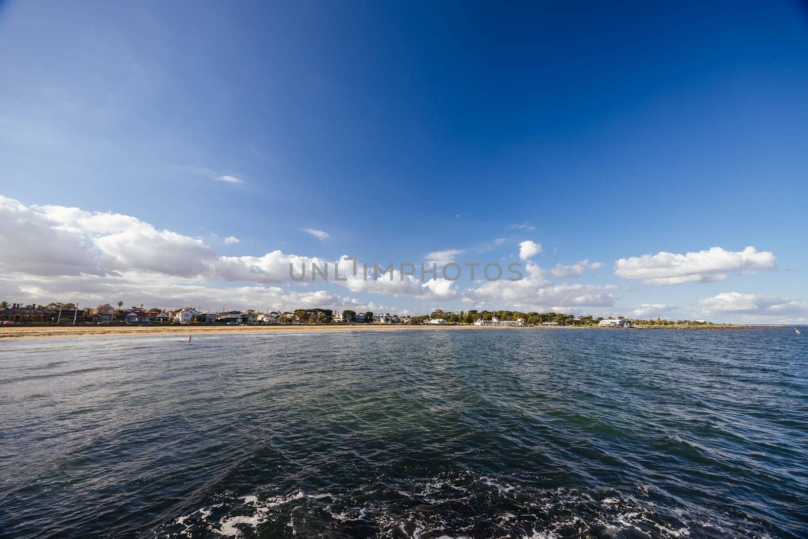 Williamstown Beach on a winter's day in Williamstown, Melbourne, Victoria, Australia