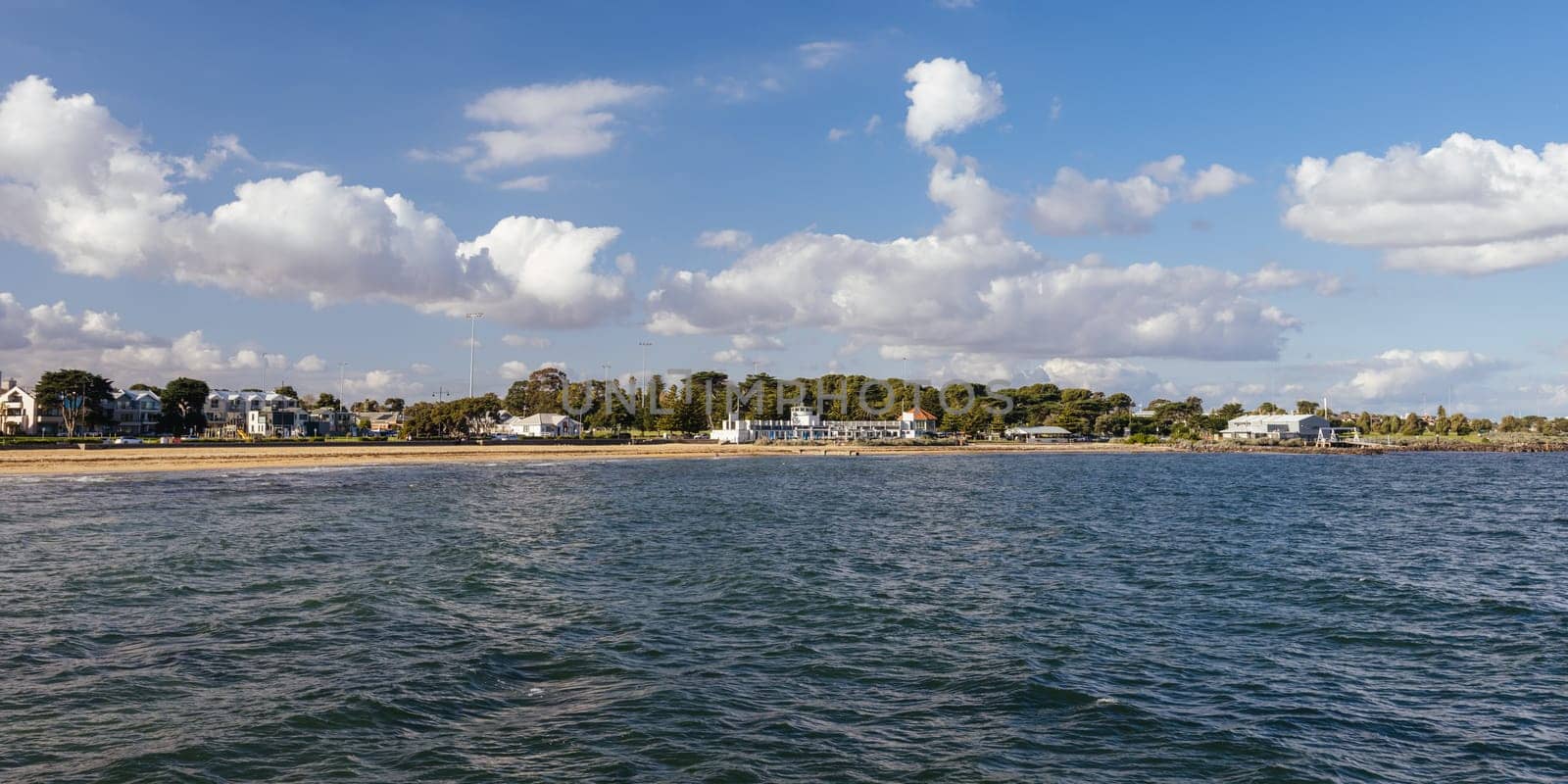 Williamstown Beach on a winter's day in Williamstown, Melbourne, Victoria, Australia