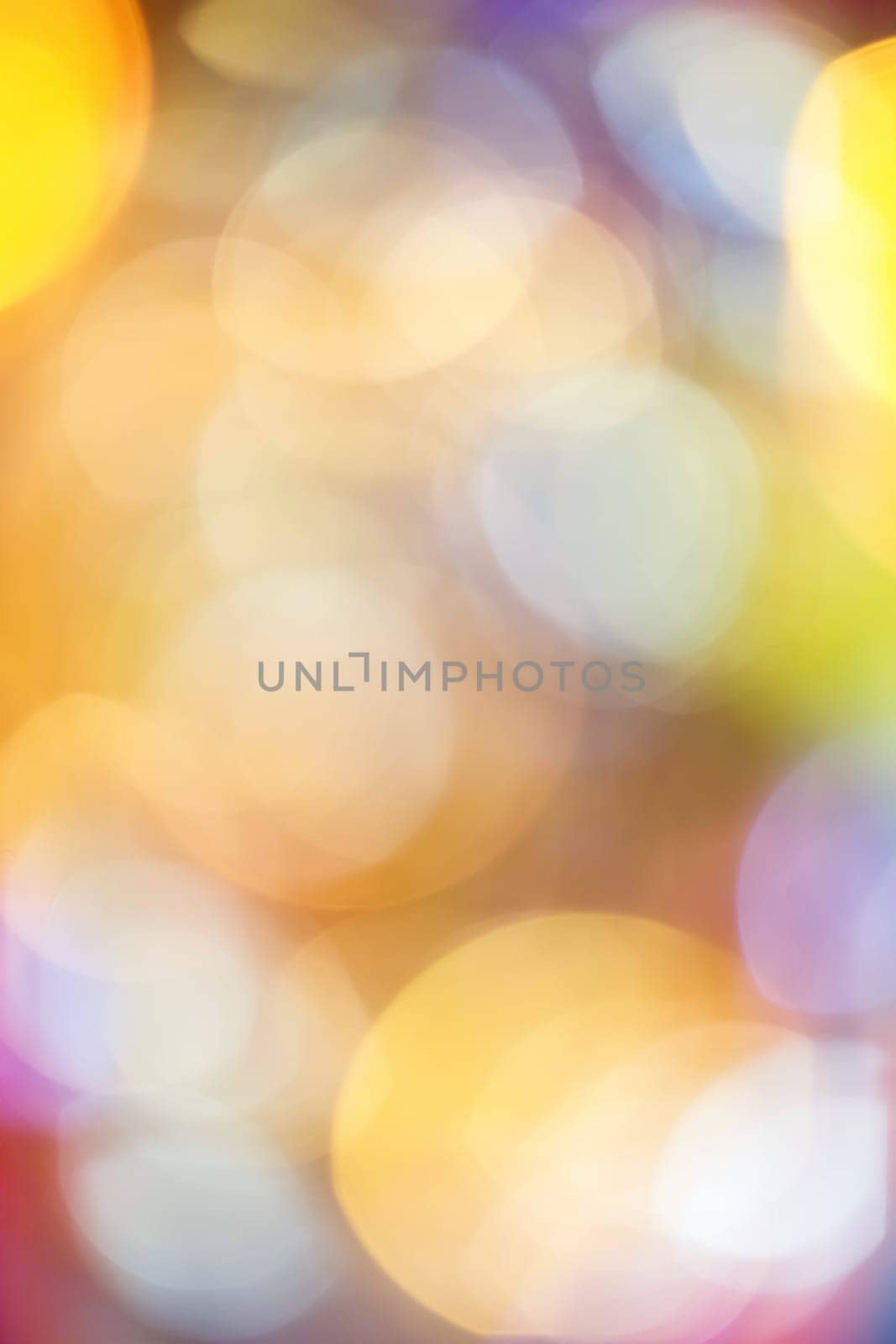 Colourful lights bokeh - abstract background, defocused overlay, bright colours concept