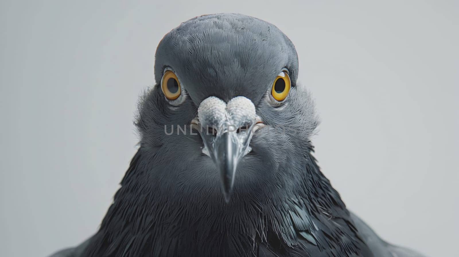 Close-Up Portrait of a Pigeon With Intense Gaze by chrisroll